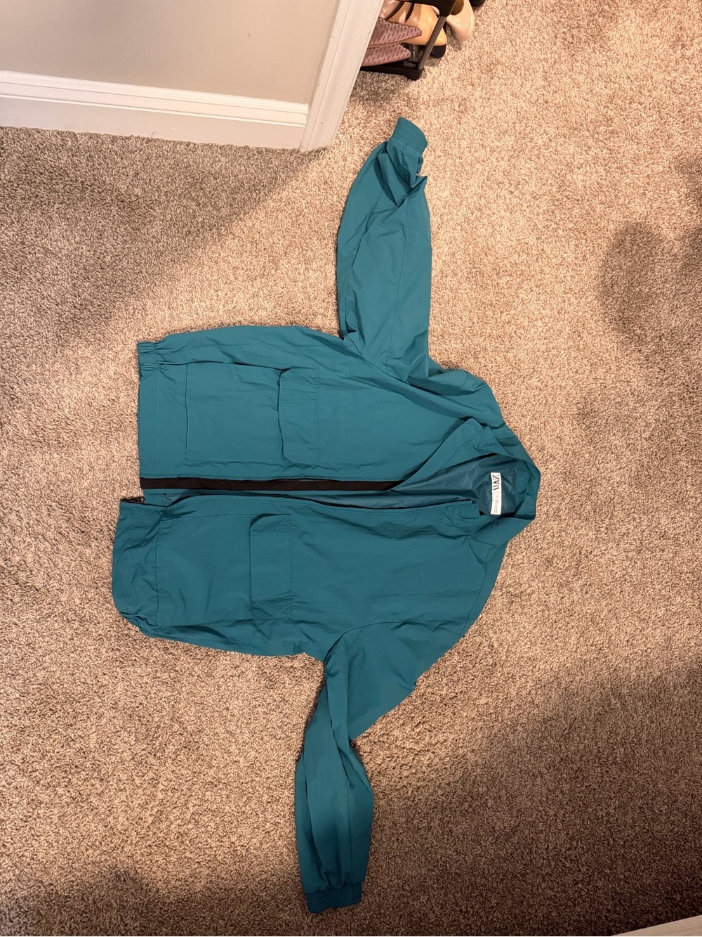 Zara Teal Hooded Jacket